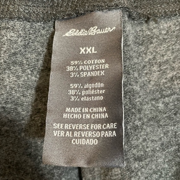 Eddie Bauer Sweatpants Dark Heathered Gray Straight Leg Soft & Comfy Size XXL - Picture 2 of 8